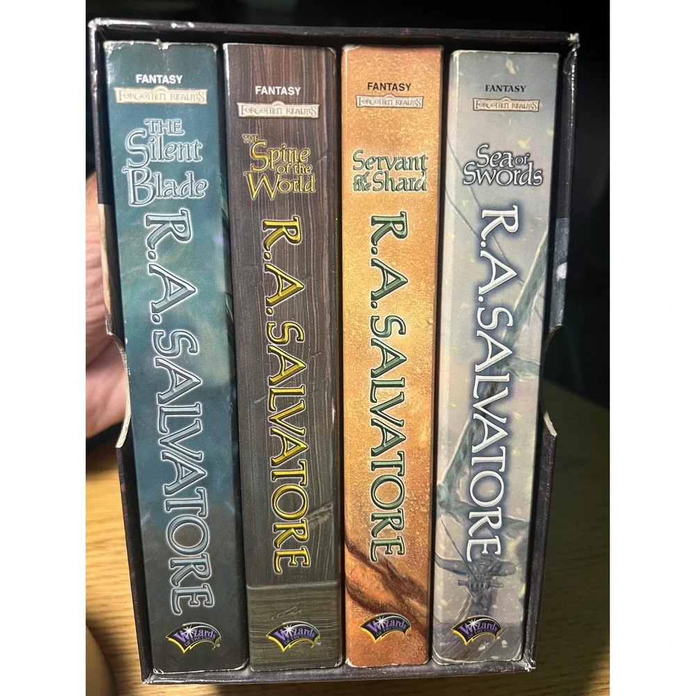 RA Salvatore Forgotten Realms Paths of Darkness 4 Book Box Set D&D Fantasy